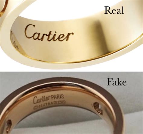 cartier love ring fake vs real|cartier 750 ring 52833a.